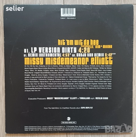 Missy Misdemeanor Elliott* Featuring Lil' Kim & Mocha ‎– Hit 'Em Wit Da Hee Maxi Single  Издание 199, снимка 2 - Грамофонни плочи - 52067882