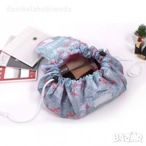 Практична чанта за козметика, Пристягане с връв, Два цвята