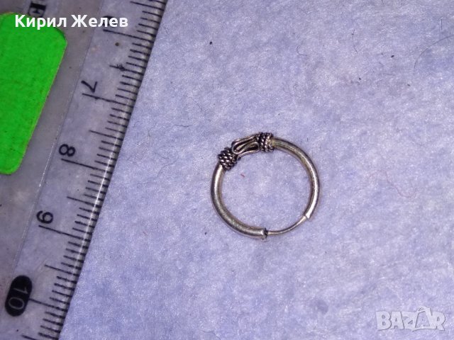 СТАРА СРЕБЪРНА РЕТРО ОБЕЦА ВИСОКА ПРОБА СРЕБРО с ОРНАМЕНТИКА Тип КРАЛСКА ПЛЕТКА 24903, снимка 4 - Антикварни и старинни предмети - 41337098