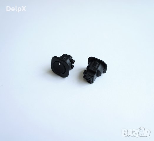 Ключ с клеми, 2pin, 2 положения, черен, 250V, 6A, Ф20mm, снимка 1
