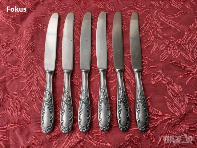 Стари антикварни посребрени ножове Silkema Solingen - 6 бр.