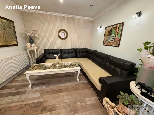 Диван кожа и плат НОВ, снимка 2 - Дивани и мека мебел - 55807895