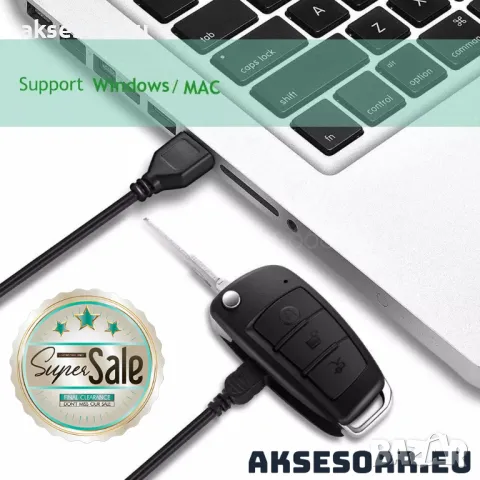 Качествена мини преносима камера HD 1080P в ключ за кола камерка видеорекордер малка охранителна DVR, снимка 11 - Камери - 48600025