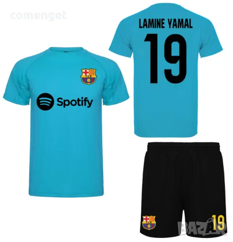 DRI-FIT екип тениска и шорти БАРСЕЛОНА / BARCELONA YAMAL с ИМЕ и НОМЕР по ИЗБОР!, снимка 5 - Детски комплекти - 50098836
