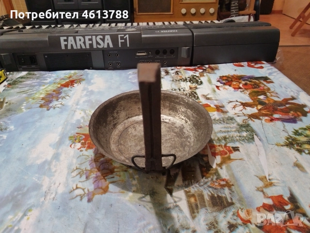 Стар меден тиган, снимка 2 - Антикварни и старинни предмети - 52514860