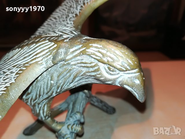 орел/сокол-46Х24Х16СМ-мед/месинг 0801230927, снимка 2 - Антикварни и старинни предмети - 39227228