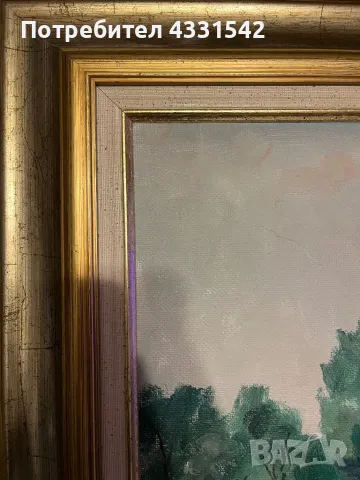 проф. Панайот Панайотов /1909-1986/- Класически пейзаж, снимка 5 - Картини - 48370708