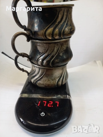 Сребърни подстакани 3 броя, снимка 2 - Нумизматика и бонистика - 53645692