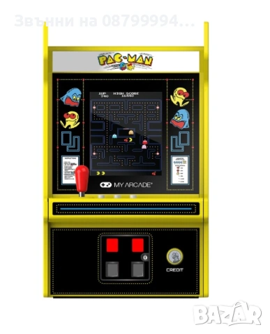Преносима игрова конзола My Arcade – Micro Player PRO, ретро Pac – Man игри, жълта, 7 см, снимка 3 - Други игри и конзоли - 53865246