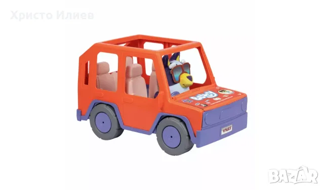 Голяма кола с Плюшена играчка Блуи Bluey , снимка 4 - Коли, камиони, мотори, писти - 55986564