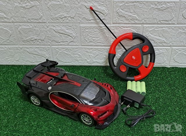 Голяма радиоуправляема кола Bugatti с отварящи се врати и капак, снимка 1 - Електрически играчки - 44403501