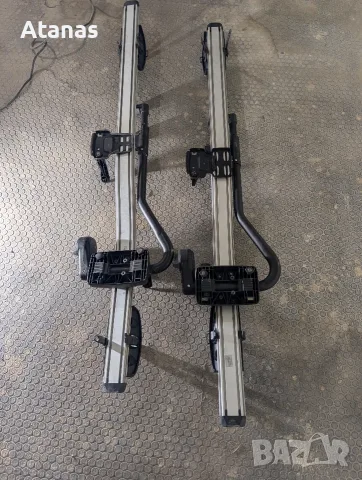 Thule wingbar Evo 127 cm. греди за Тойота рав4 2017 и 2бр Thule ProRide 591 багажник за колело, снимка 15 - Аксесоари и консумативи - 55891584