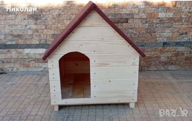 Голяма къща за кучета с веранда, за две кучета кучешка къща , къща от дърво за куче кученца, снимка 6 - За кучета - 52238581