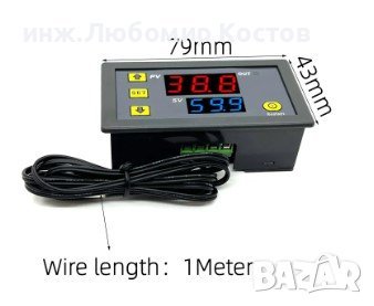 Цифров регулатор за температура с два дисплея на 12 волта, снимка 3 - Друга електроника - 40511751