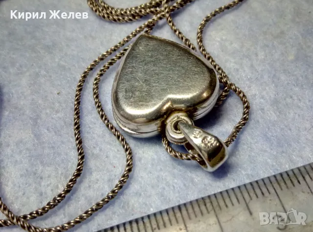 РОМАНТИЧЕН СРЕБЪРЕН ПЕНДАНТ СЪРЧИЦЕ РАМКА За СНИМКИ с ФИНА СРЕБЪРНА ВЕРИЖКА - СРЕБРО 925 ПРОБА 13820, снимка 4 - Колиета, медальони, синджири - 49866142