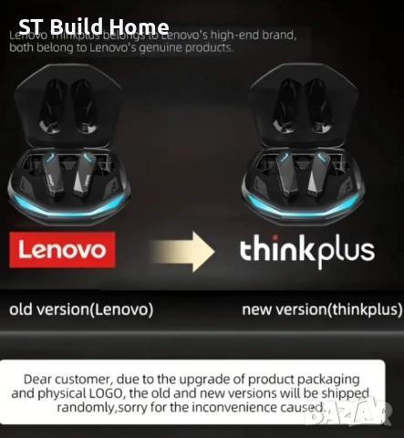 🎧 Lenovo GM2 PRO – Гейминг ергономични безжични слушалки с бързо Type-C зареждане, снимка 7 - Bluetooth слушалки - 52402347