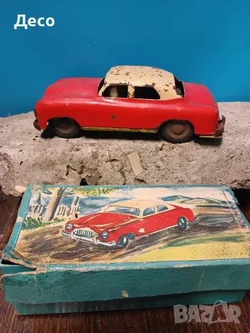 Very rare old tin toi car MSB-DDR 50s Стара играчка., снимка 6 - Колекции - 55742112