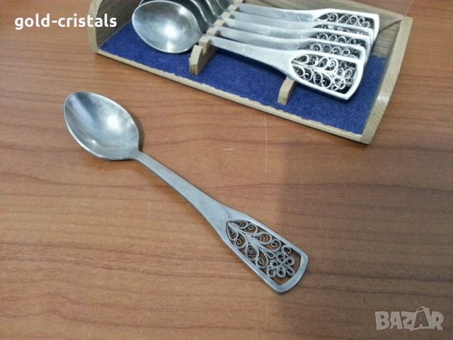 Лъжички за кафе чай десерт филигран, снимка 4 - Антикварни и старинни предмети - 34498602