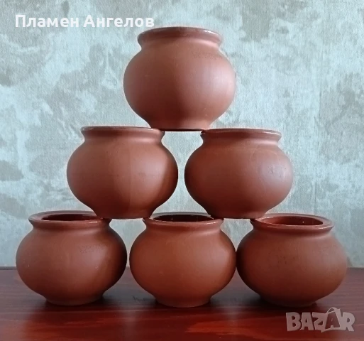 Керамични саксийки, гърненца-6 броя