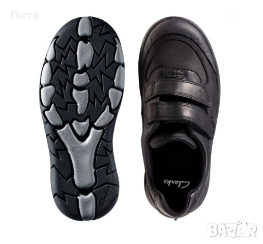 Сникърси CLARKS – Rex Pace K 261470447 Black Leather , снимка 1 - Детски обувки - 41103341