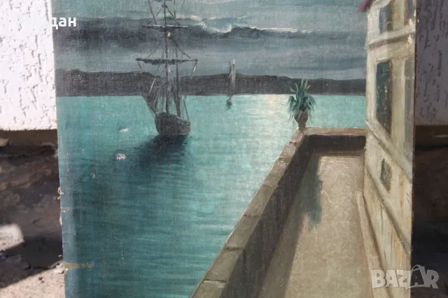 Стара картина масло върху платно, снимка 4 - Картини - 50085064