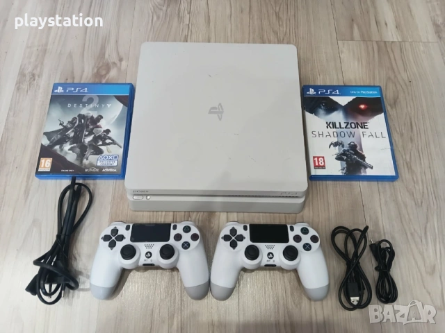 🎮 PlayStation 4 Slim – Бял, лимитиран модел | 500GB 🎮, снимка 2 - PlayStation конзоли - 53409829