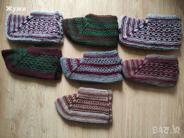 НОВИ ръчно плетени терлици, снимка 4 - Други - 51850471