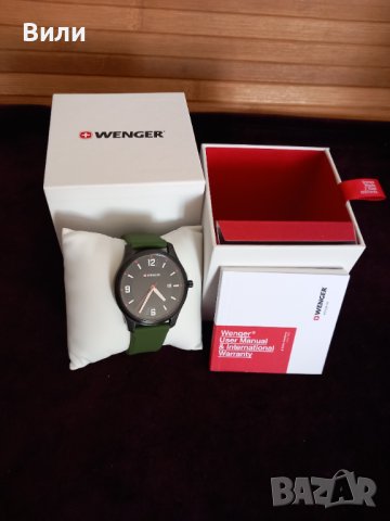 Оригинален швейцарски часовник Wenger със силиконова каишка, тип military, нов 