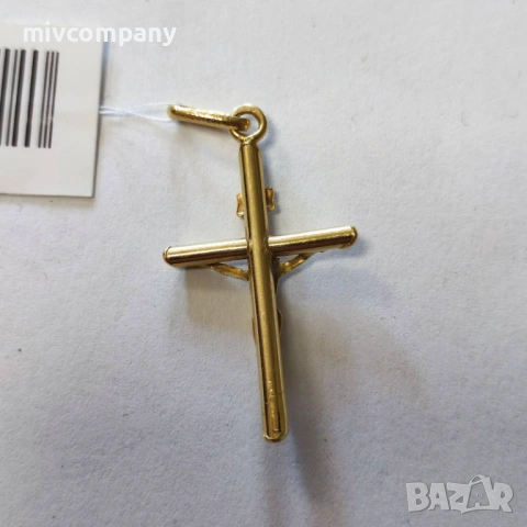 Златна висулка(кръст) 2.40гр., снимка 2 - Колиета, медальони, синджири - 53736740