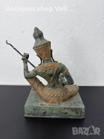 Голяма азиатска бронзова фигура №7462 , снимка 5 - Антикварни и старинни предмети - 51985910