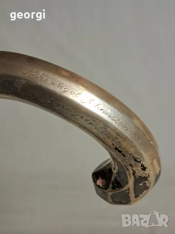 бастун със сребърна дръжка, снимка 6 - Антикварни и старинни предмети - 48362031