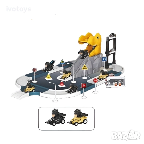 Детски паркинг с писта за спускане и две коли - Код 5683