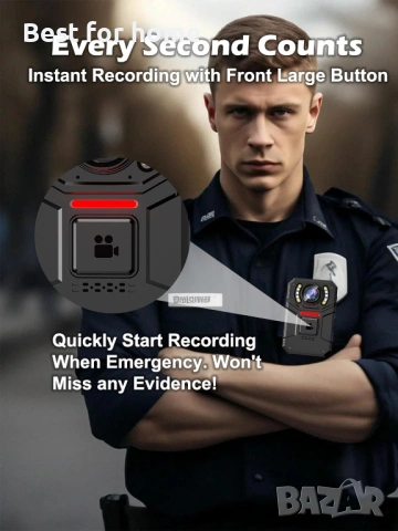 Мини полицейска камера SPIKECAM Z15 – HD видео, нощно виждане и запис на звук, снимка 5 - Други - 53021134