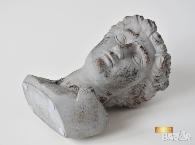 Декоративна кашпа скулптура / Градинска кашпа с формата на мъжки бюст, снимка 7 - Саксии и кашпи - 40513103