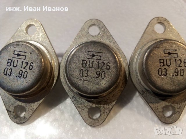 Транзистор BU126, n-p-n, 750 V, 3 A, 40 W, 10 MHz, в корпус TO-3, снимка 3 - Друга електроника - 35527419
