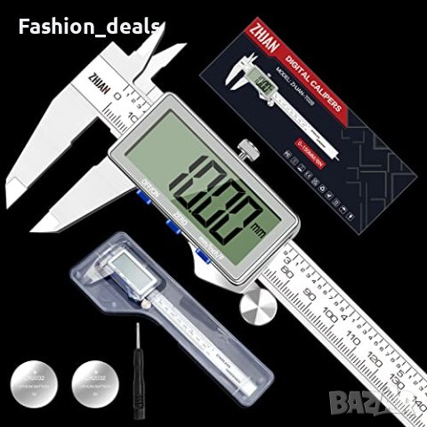 Нов Професионален Цифров Електронен дебеломер 0-150мм, 0-6инча Майстор , снимка 4 - Други стоки за дома - 41801867