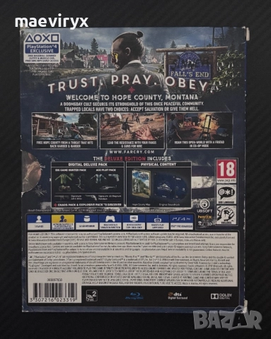 FarCry 5 Deluxe Edition за PS4, снимка 2 - Игри за PlayStation - 52340925