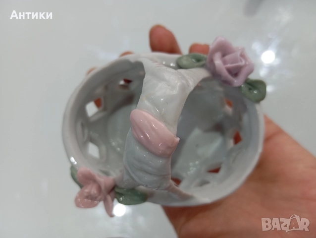 Стара порцеланова кошница , снимка 8 - Колекции - 52661706