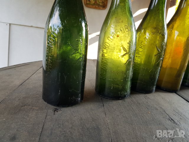 Стари бирени шишета 5 броя, снимка 2 - Антикварни и старинни предмети - 34157814