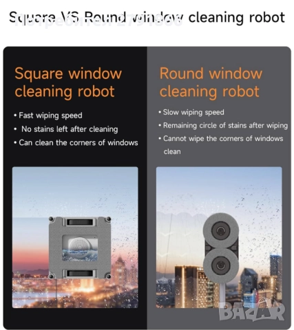 Робот за почистване на прозорци с двойна водна струя, всмукателна мощност 6000Pa, снимка 10 - Други - 51831617