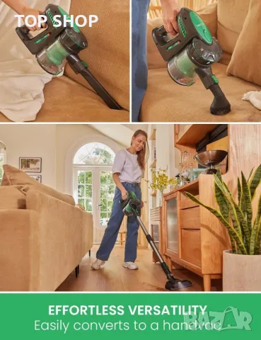 Нова ръчна Безжична прахосмукачка с мощно засмукване Blitz V8 Почистване дом, снимка 2 - Прахосмукачки - 49227086