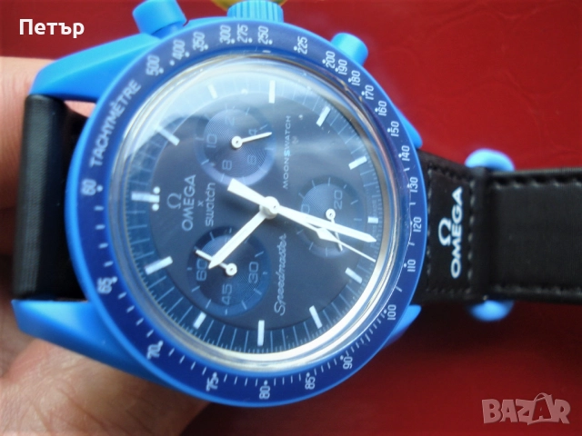 Omega Swatch Mission to Neptune Speedmaster часовник Хронограф, снимка 2 - Мъжки - 52623661
