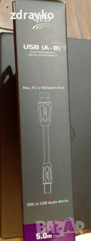 QED PERFORMANCE USB A-B GRAPHITE 5м., снимка 2 - Друга електроника - 51080189