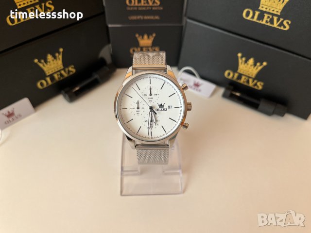 Мъжки часовници Olevs, снимка 16 - Мъжки - 44460679