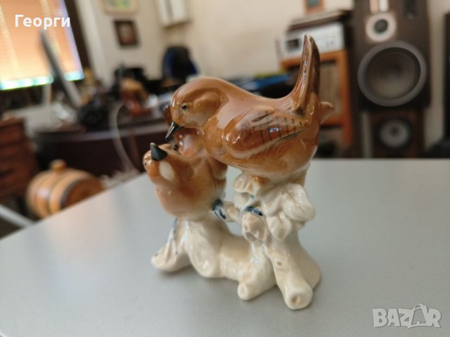 Порцеланова Фигурка на Птички, снимка 3 - Антикварни и старинни предмети - 41332535