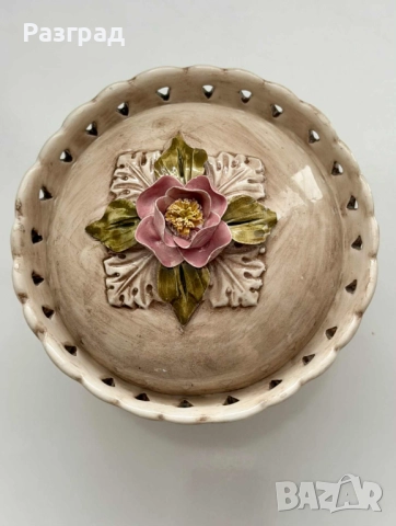 Винтидж италианска порцеланова кутийка, снимка 4 - Декорация за дома - 52416641