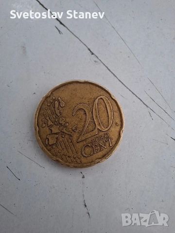 20 евро цента Франция 1999 г., снимка 2 - Нумизматика и бонистика - 53084412