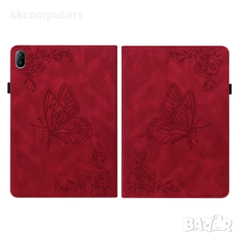 Huawei MatePad SE 11 2024 Butterfly Flower Кожен Калъф и Протектор, снимка 2 - Калъфи, кейсове - 51146772
