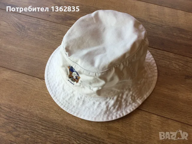 НОВА оригинална мъжка бяла шапка идиотка / bucket hat POLO RALPH LAUREN размер L / XL / 61 см от САЩ, снимка 14 - Шапки - 55900513