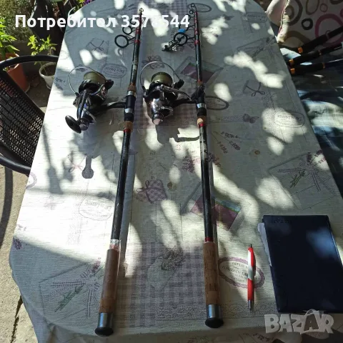 Шаранджийски въдици-SPLENDID 3.90m с макари -2бр.